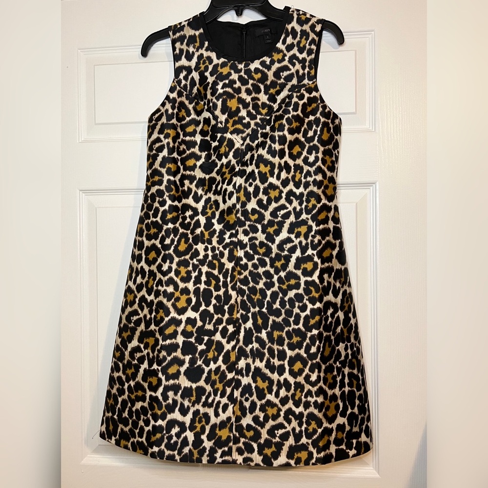 J.Crew Leopard Print Sleeveless Dress Size 2. - Picture 7 of 10